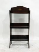 19th century mahogany and inlaid trough with three-quarter galleried upper tier, with shell motif