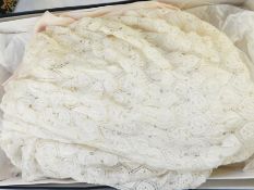 Cobweb cream baby shawl and a pink silk petticoat (2)