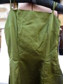 1950's sleeveless black satin cocktail dress with finged hem, a chiffon over silk cocktail dress