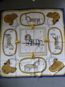 Hermes silk scarf, Grand Apparat, Jacques Eudel (1962 design)