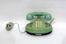 Blue push button foliate decorated 'Empress' telephone from BT's designer range
