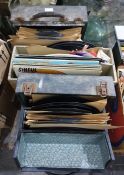 Quantity of long playing records including Elton John, Leonard Cohen, etc, a quantity of 45s
