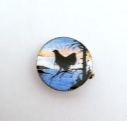 Enamel and silver brooch by Andresen & Scheinpflug (Norwegian)