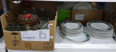 Quantity of assorted glassware including Christmas wines and others and Midwinter 'Marquis of