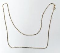 LOT WITHDRAWN 9ct gold box-link chain, approx 6.4g