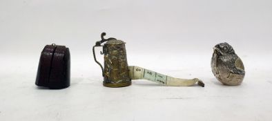 Novelty silver pincushion by Sampson Mordan & Co Ltd, Chester date letter rubbed, modelled as a
