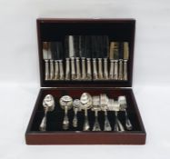 Modern canteen of silver plated cutlery to include knives, forks and spoons for eight persons