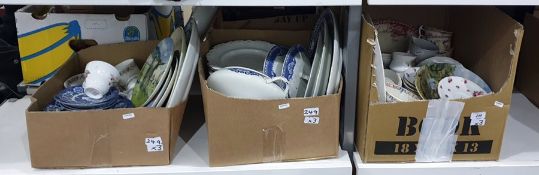 Assorted ceramics including collectors plates, The Noble Horse collection, blue and white, Lochs
