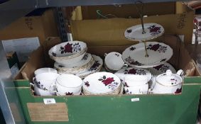 Colclough 'Royal Vale' part tea service including teapot, cake stand, cups, saucers, cake plates,