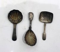 George IV silver caddy spoon by Joseph Wilmore, Birmingham 1825, the hollow fiddle pattern handle