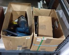 Quantity of planes, tools, Bosch drill, etc (2 boxes)