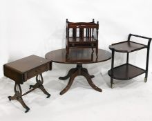 20th century mahogany sofa coffee table with lyre end supports united by stretcher, a 20th century