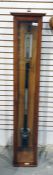 A scientific stick barometer by A Gallenkamp & Co. London No. 5709, with pressure gauge and