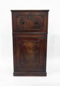 19th century mahogany student's bureau of narrow f