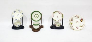 18th century ribbed porcelain tea bowl and saucer