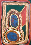 Muntja Nungurrayi (circa 1930-1998)  Acrylic on linen 