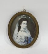 D F  Portrait miniature  Head and shoulders portra