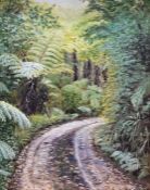 Ruth Reilly (20th century)   Oil on board Woodland path, signed and dated 1992 lower right, 49cm x