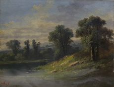 William L Turner (1867-1936)  Oil  Highland cattle