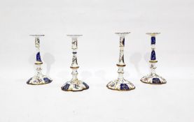 Matched set of four 18th century English enamel ta