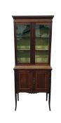 19th century mahogany and satinwood strung display