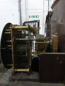 19th Century longcase 8 day clock with striking movement, the circular metal dial with Roman