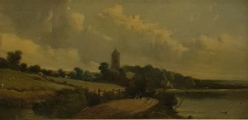 Alfred H Vickers (1853-1907) Oil on board Rural la