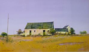 Laurence Roche (1944)  Watercolour/gouache  Outbuildings, signed and dated 1980 lower left, 25.5cm x