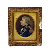 18th century portrait miniature on ivory Profile p