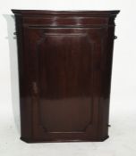 19th century mahogany wall hanging corner cabinet