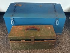 Two steel tool chests and contents