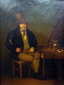 19th century English school  Oil on canvas Figure