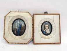 Unattributed  Portrait miniature after Gainsboroug