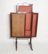 19th century mahogany adjustable firescreen