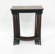 Set of four 19th century rosewood quartetto nest o