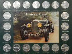 Box of modern coins plus assorted stamps, etc