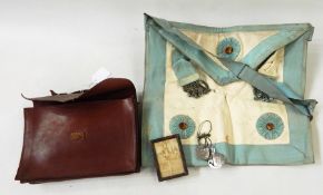 Assorted Royal Order of the Antediluvian Buffaloes regalia to include aprons, ephemera, cases,