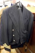 Royal Navy mess dress uniform and cap belonging to a Lieutenant Commander