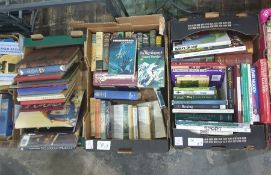 Three boxes of assorted books to include Janice Anderson 'Marilyn Monroe', published for WH Smith, a