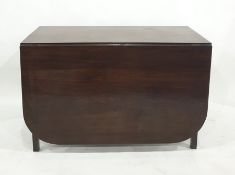 19th century mahogany drop-leaf extending dining table on tapering moulded supports, 115.5cm wide