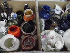 Quantity of ceramics including stein, assorted jugs, plant holders, Royal commemorative ware and