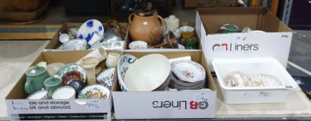 Quantity of ceramics including Denby, Staffordshire, bone china, Royal Horticultural Society