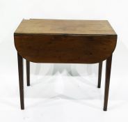 19th century mahogany Pembroke table on square section tapering supports, 77.5cm x 71cm
