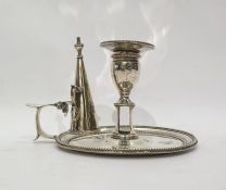 George III silver chamber stick by John Crouch and Thomas Hannam, London 1783, of plain circular