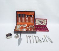 Community plate canteen set in fitted case and various other items of cutlery