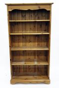 Two 20th century pine bookcases (2)