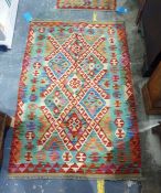 Vegetable dye wool choli kelim rug, 144cm x 100cm
