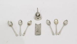 Edwardian silver card case by Andrew Barrett & Sons, Chester 1908, of rectangular form inscribed 'We