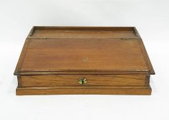 Table-top writing slope with three-quarter galleried top above the fall, opening to reveal interior