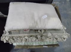 Assorted curtains, cushions, etc (1 box)
